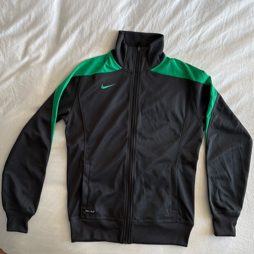 Nike Black and Green dri-FIT Sports Jacket